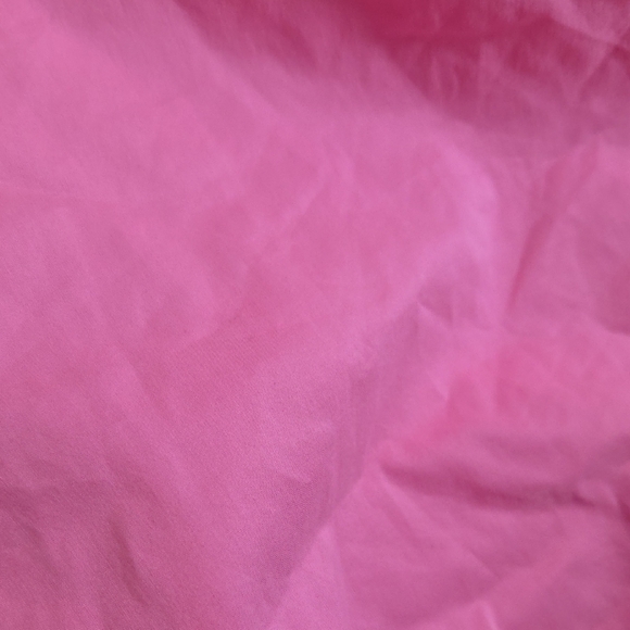 ALAMOUR ..Pink Puff-Sleeve Mini Dress with Deep V and Side Cutouts - Picture 6 of 8